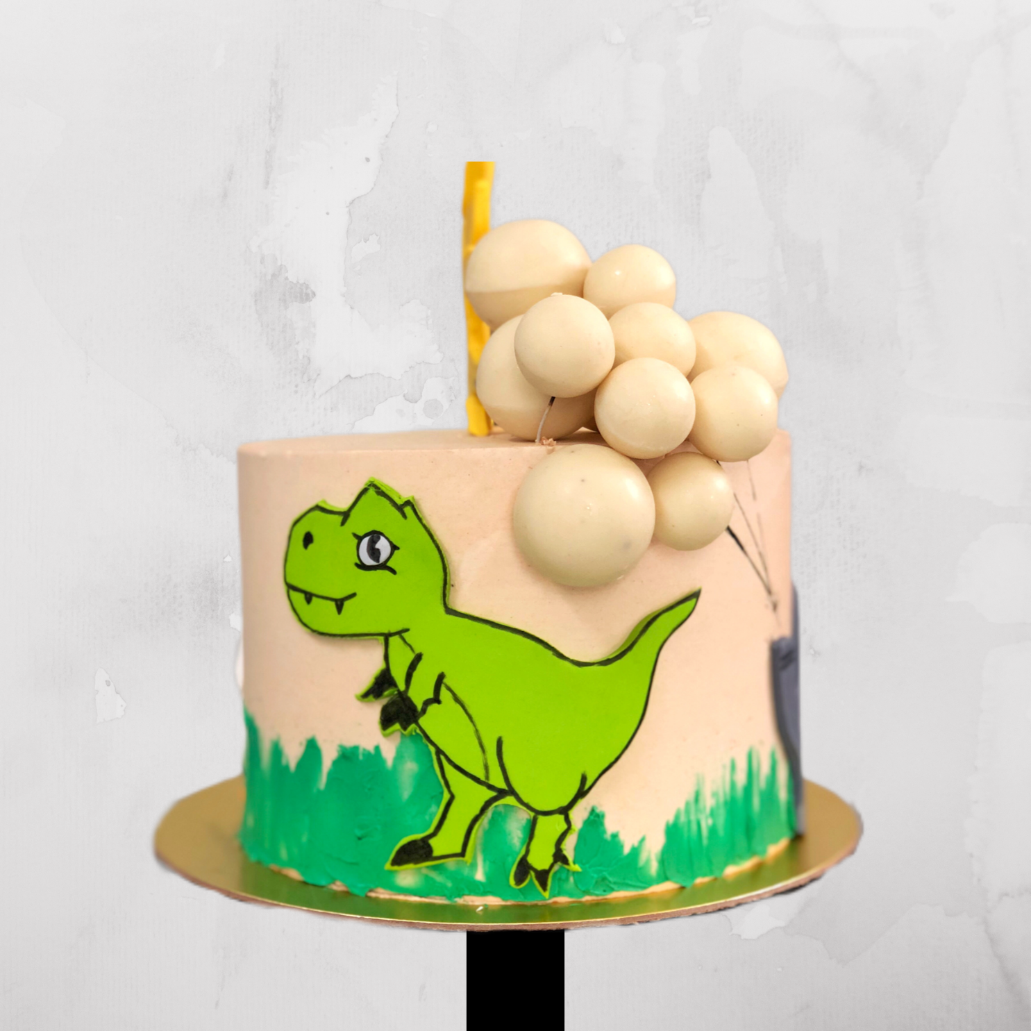 Dino Sketch Balloon Cake